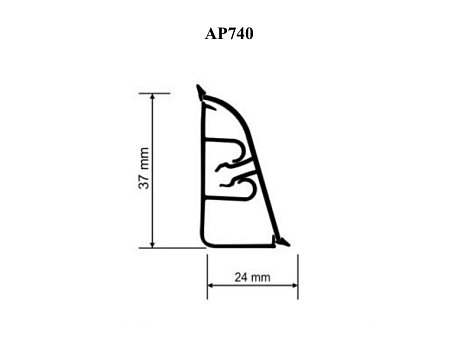 Плинтус AP740/AP850 Рустика 1293 / Thermoplast